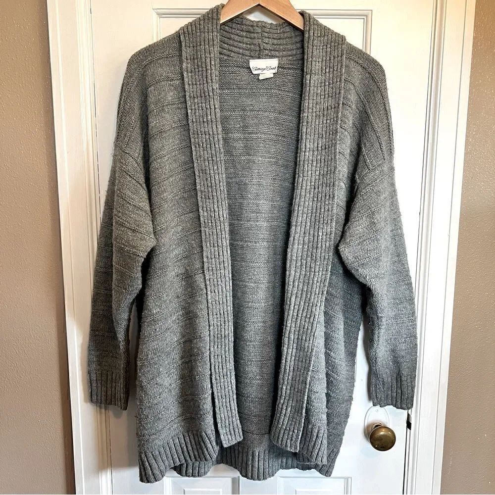 Grey knit Carriage Court cardigan